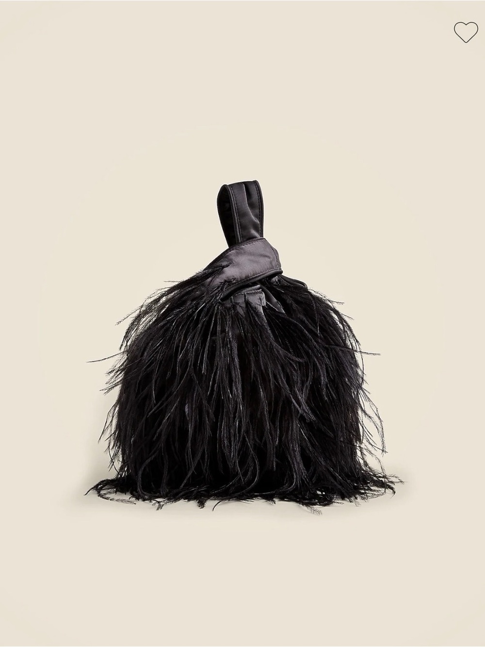 J. Crew Black Feather Wristlet Clutch